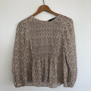 Zara Floral Blouse (size Medium)